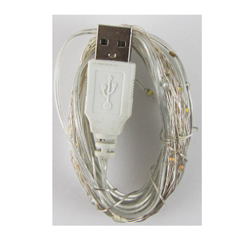 Lampki na drucie LED 30 <br>USB multikolor